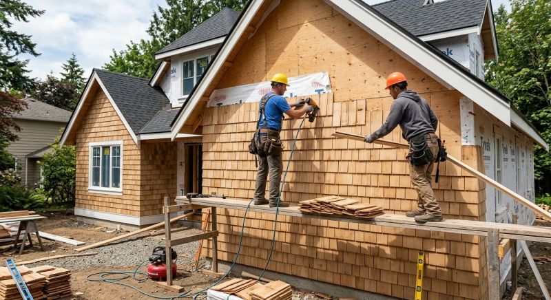 Shingle Siding Installation