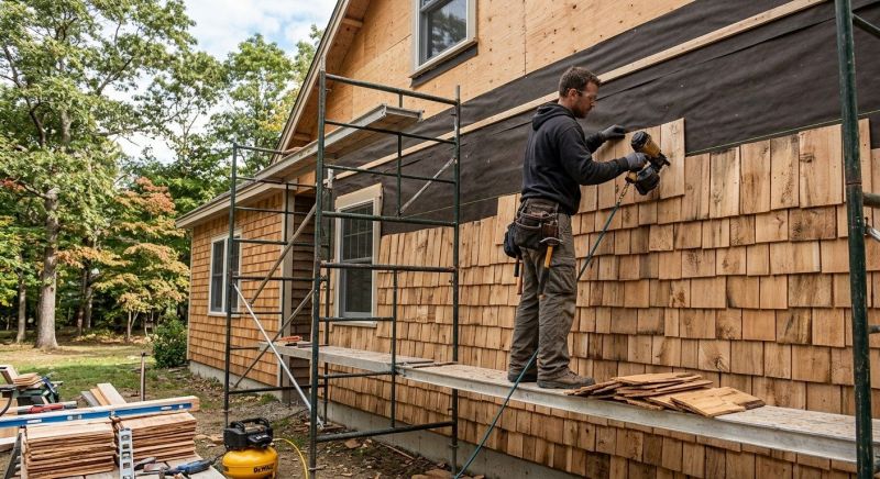 Wood Shake Siding Installation