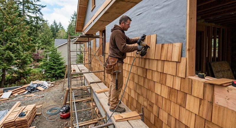 Cedar Siding Installation in Rossville, GA