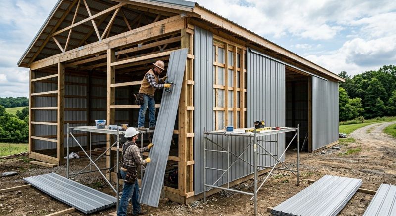 Pole Barn Siding Installation in Hixson, TN